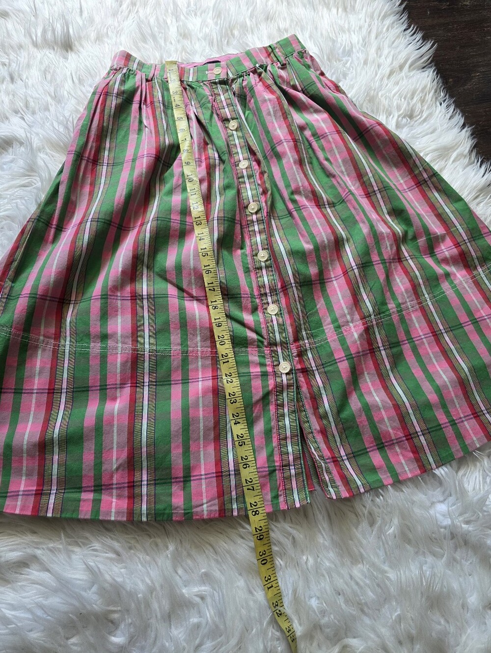 J Crew Button-Up Vintage Plaid Midi Skirt - Picture 7 of 9